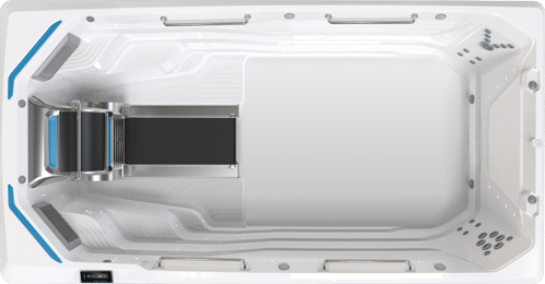 E550 Fitness SwimSpa mit großem Trainingsbereich und integriertem Unterwasserlaufband – HotSpring