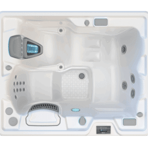 HotSpring Highlife Jetsetter – kompakter Luxus-Whirlpool mit Moto-Massage und energieeffizientem Premiumdesign.