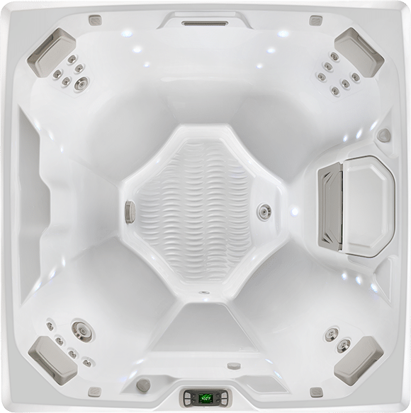 Limelight Beam Whirlpool mit Innenbeleuchtung, moderner Seitenverkleidung und Einstiegstreppe – HotSpring