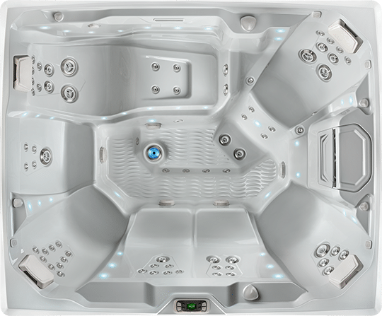 Limelight Prism Whirlpool mit 7-Sitzer-Layout, starken Massagedüsen, LED-Beleuchtung und moderner Verkleidung – HotSpring