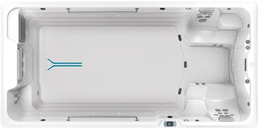 R500 RecSport SwimSpa mit extralangem Schwimmbereich und vielseitigen Wellness- und Fitnessfunktionen – HotSpring