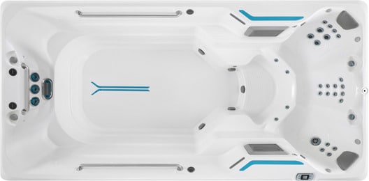 X500 SwimCross SwimSpa mit großem Trainingsbecken und kraftvollem Gegenstrom für Ganzkörper-Workout – HotSpring