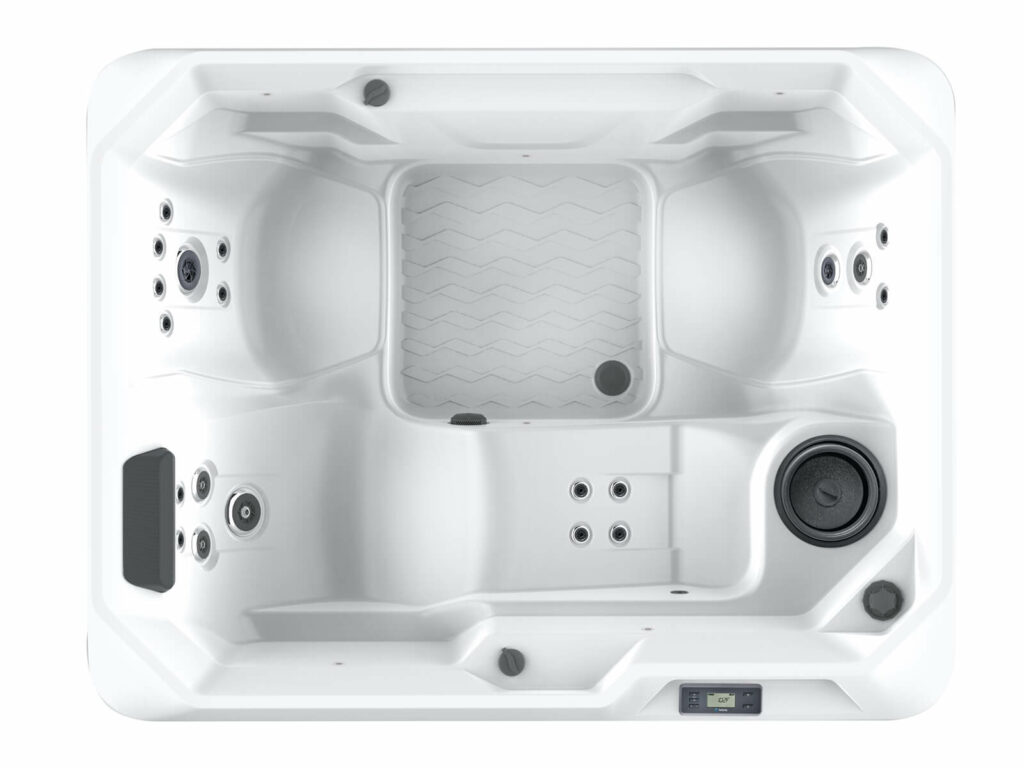 Hot Spot Stride Whirlpool mit 3 Sitzplätzen, leistungsstarken Massagedüsen und energieeffizientem Design – HotSpring