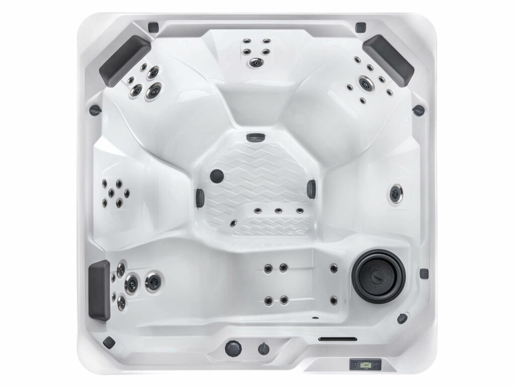 Hot Spot Relay Whirlpool mit kraftvollen Hydromassagedüsen, LED-Beleuchtung und komfortabler Sitzanordnung – HotSpring