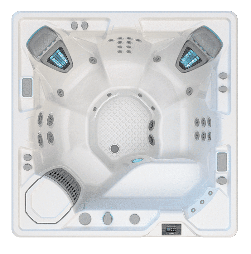 HotSpring Highlife Vanguard Whirlpool 2024 – Premium-Spa-Layout mit Massagezonen und moderner LED-Steuerung.