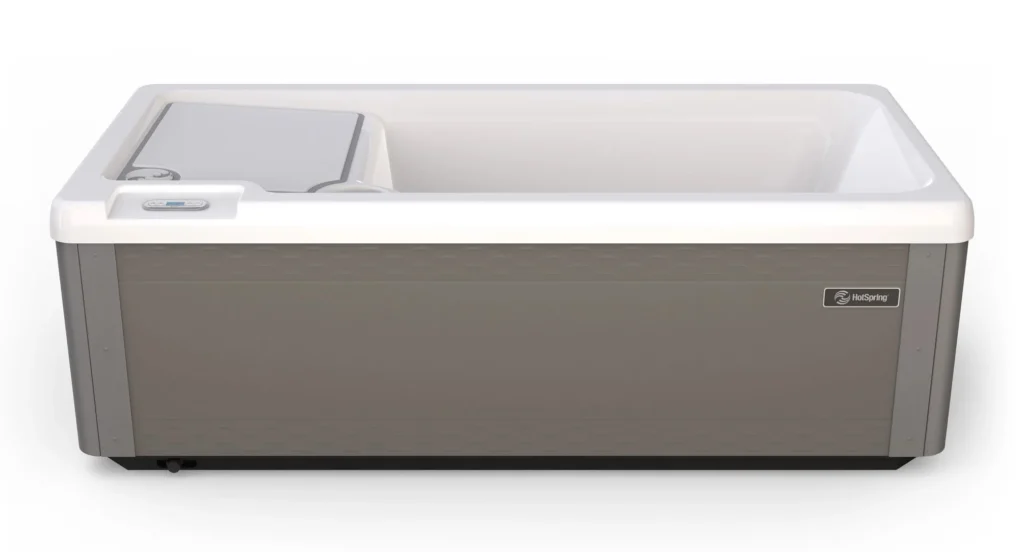 VIGOR Kältebecken mit ergonomisch geformter Wanne und moderner Außenverkleidung in Alpine White und Grey – HotSpring