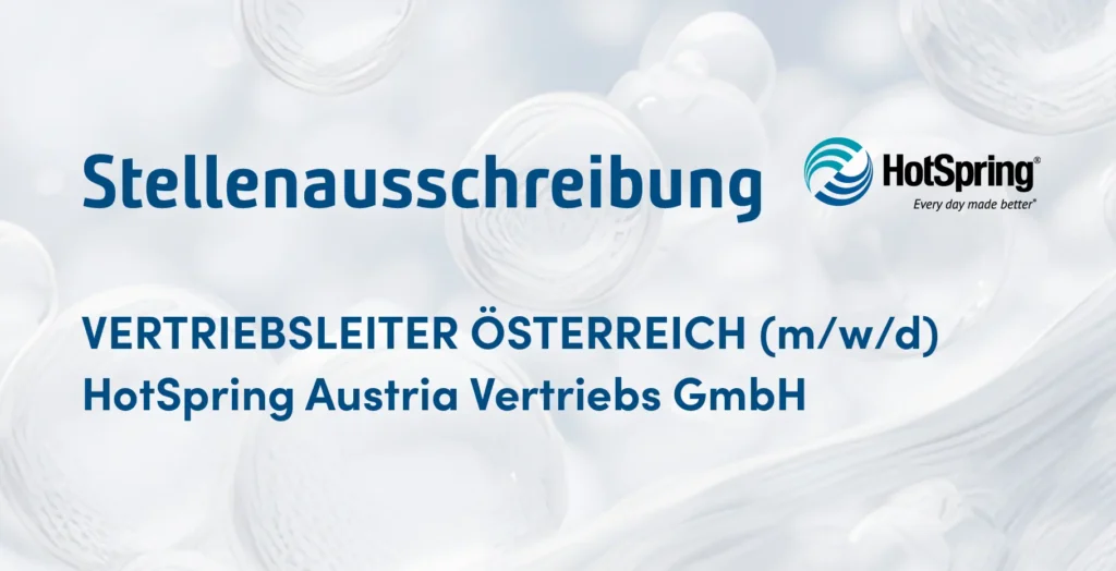 HotSpring Austria Stellenausschreibung Vertriebsleiter